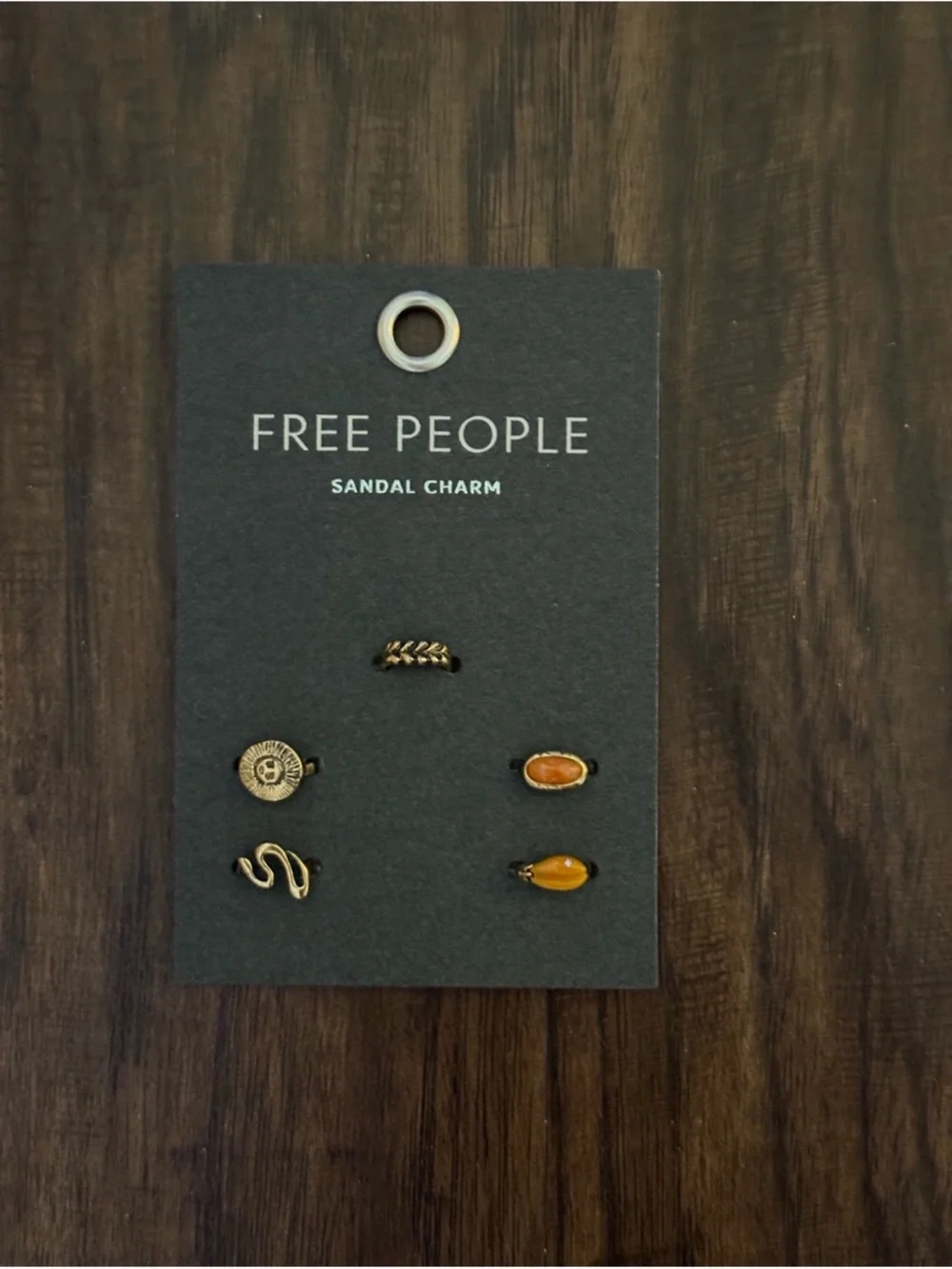 Free People Gold sandal charm set